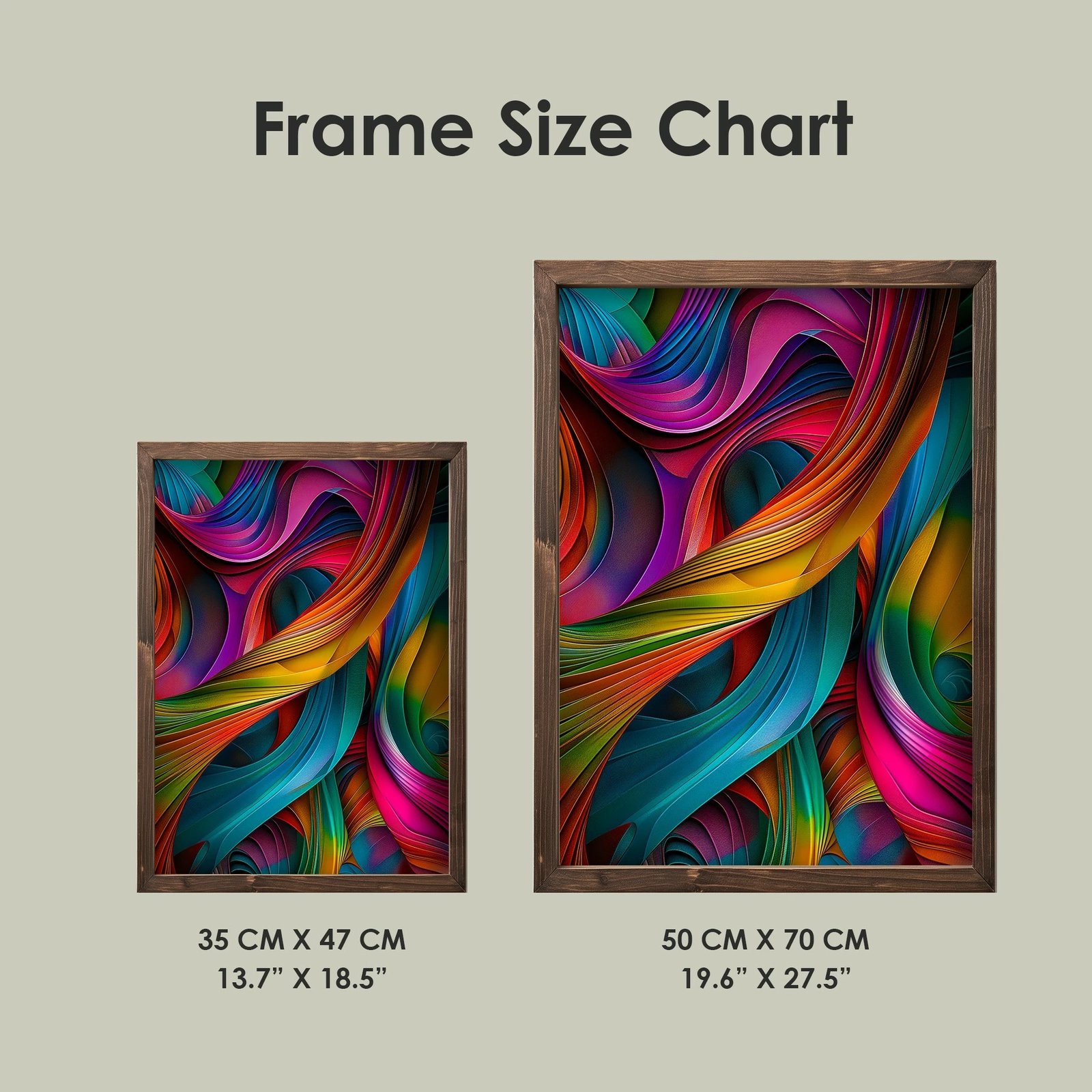 Pikturë dekorative me kornizë MDF, Wallity, TUN087-L, shumëngjyrëshe, 35x47x2cm