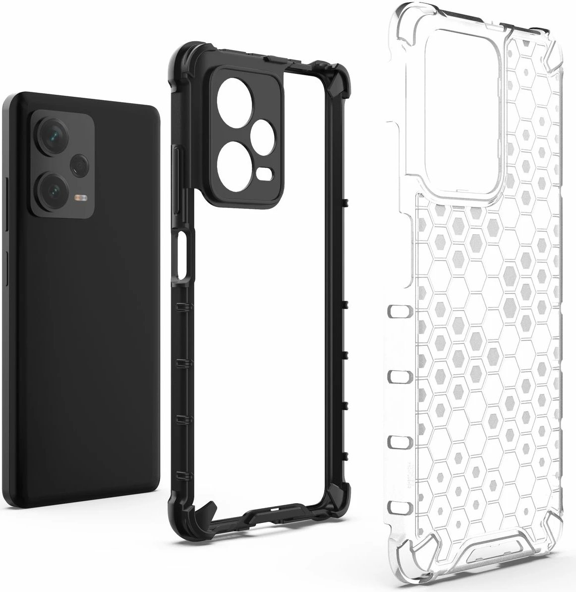 Mbështjellës Hurtel Honeycomb për Xiaomi Redmi Note 12 Pro+, kaltër