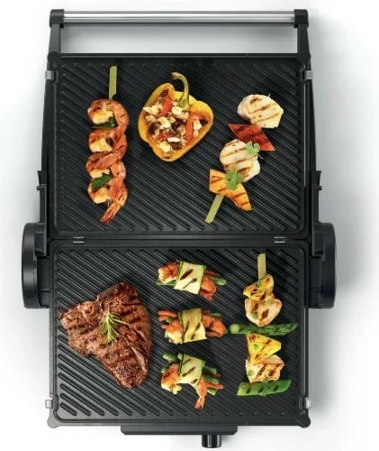Grill elektrik Bosch TCG4104, 2000 W, i zi/kuq