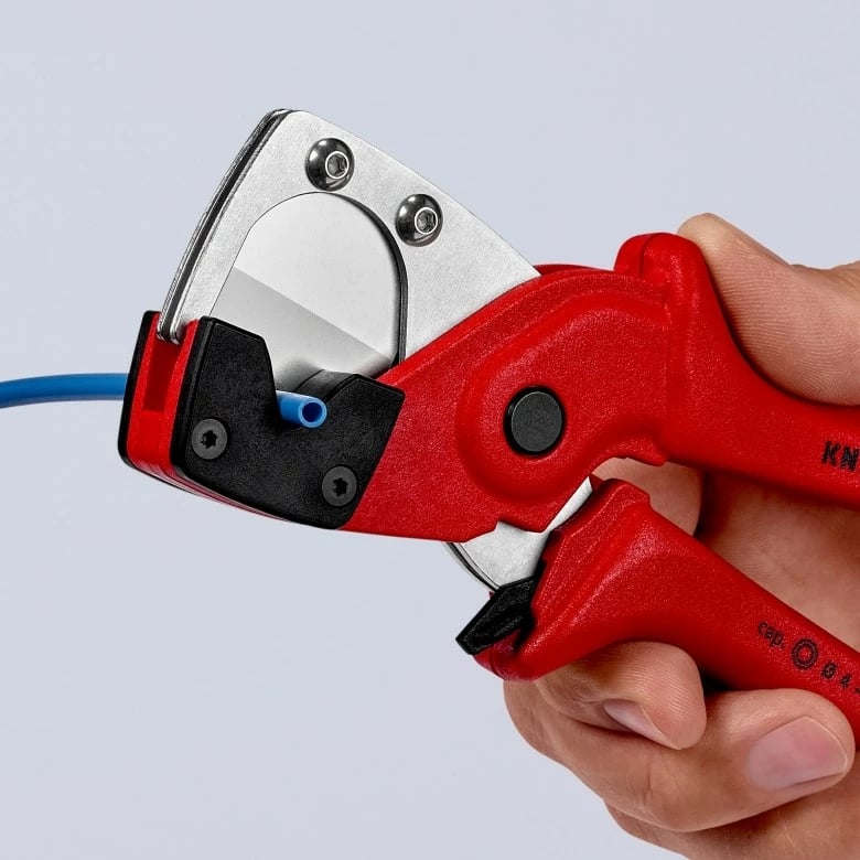 Prerëse tubash Knipex 90 10 185, çelik, plastikë, 185mm, e kuqe
