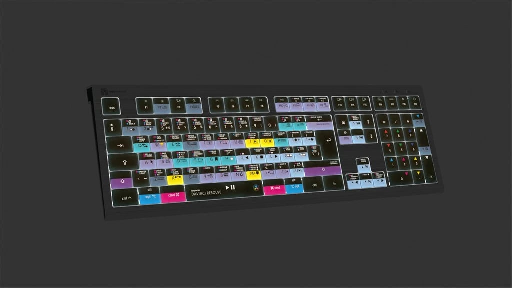 Tastierë LogicKeyboard Astra 2 Davinci Resolve UK Mac