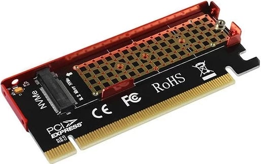 Adapter PCIe AXAGON PCEM2-S për SSD NVMe M.2, i zi