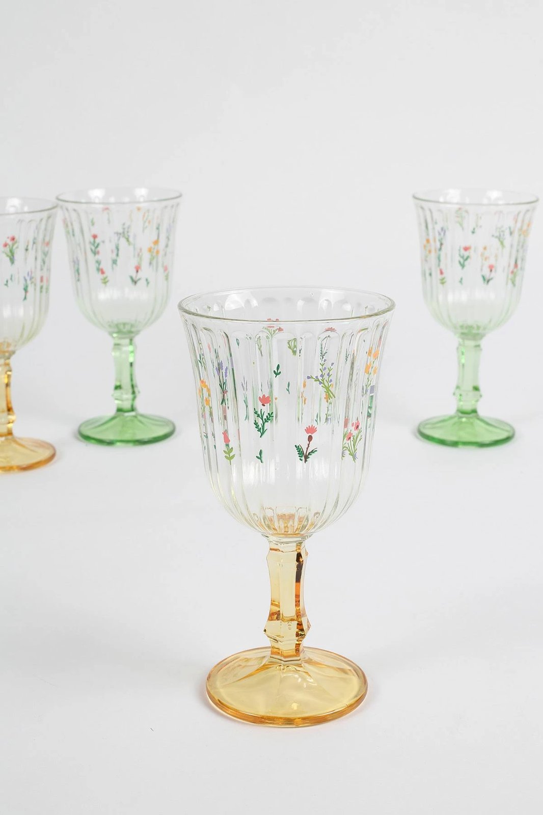 Set gotash prej qelqi, 4 copë, Hermia Concept, Botanical 240