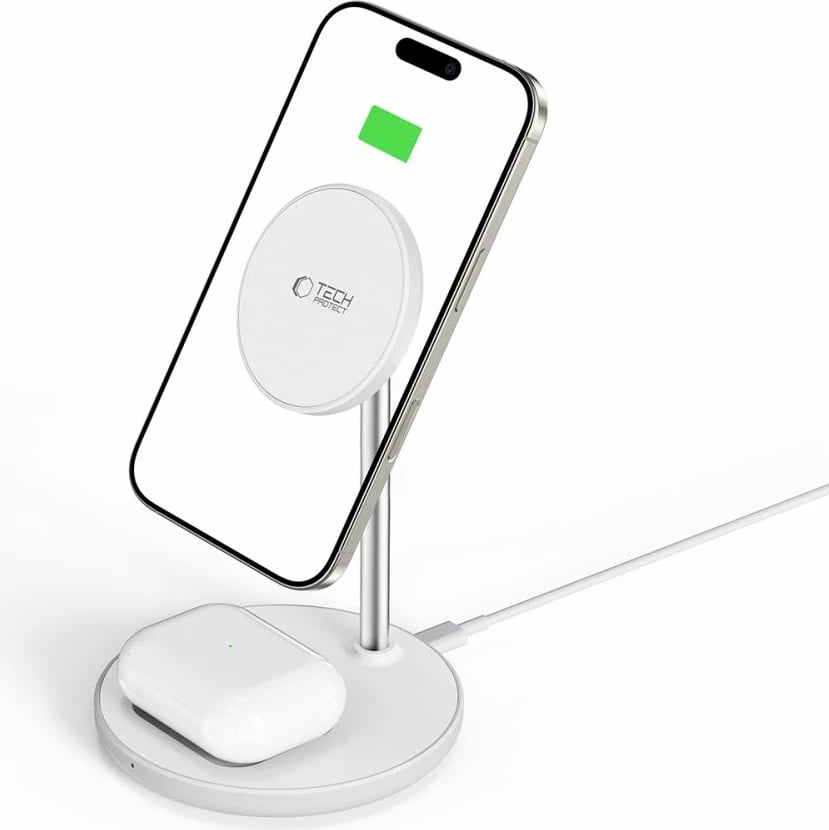 Stacion karikimi 2-në-1 Tech-Protect QI15W-A39 me MagSafe, i zi