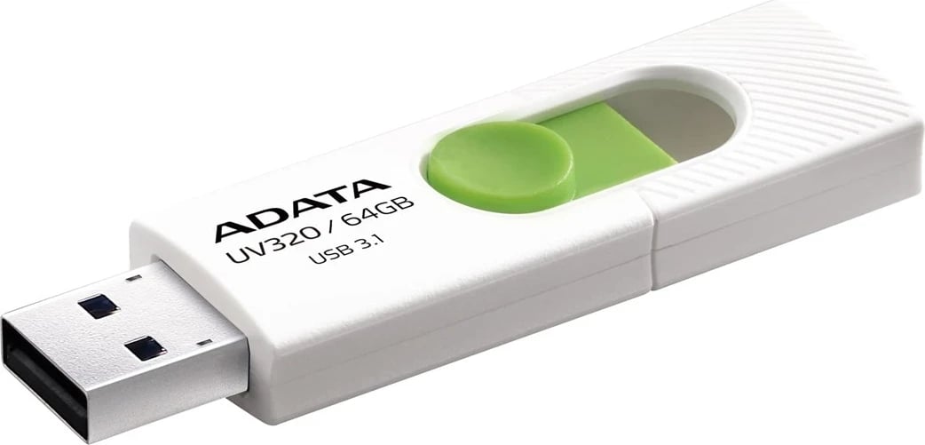USB ADATA UV320, 64GB, gjelbër/e bardhë