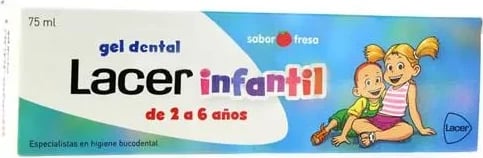 Xhel dhëmbësh për fëmijë Lacer Infantil, shije luleshtrydhe, 75ml