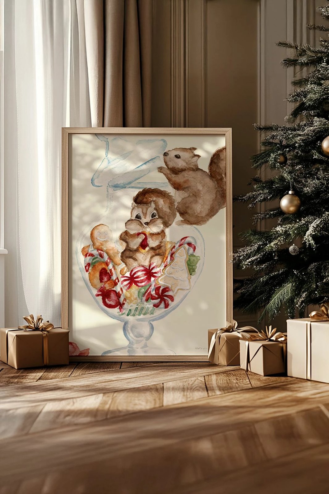 Pikturë dekorative me kornizë, shumëngjyrëshe, Wallity, Nwyearsngmdl49, 33x48cm