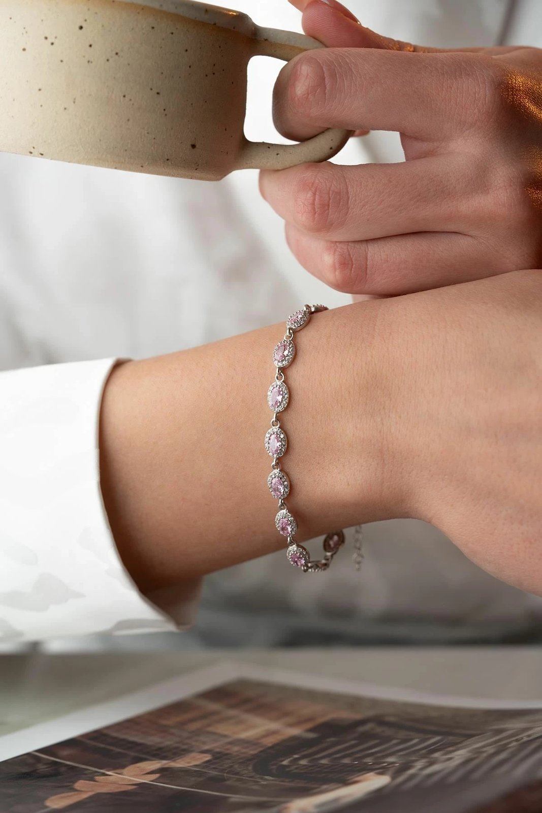 Byzylyk argjendi Jumeon, ngjyrë argjendi dhe rozë, NRZ1000379