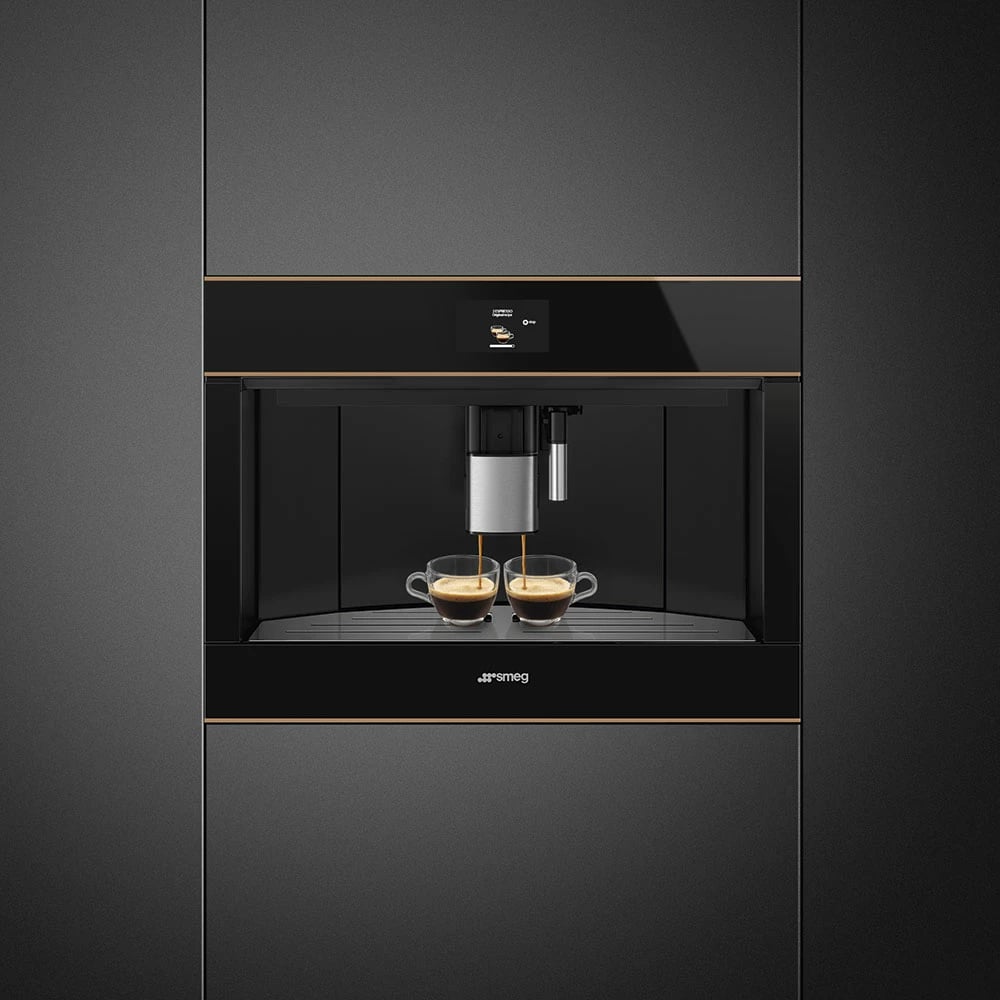 Pajisje montuese për kafe SMEG CMS4604NR Dolce Stil Novo, e zezë/bakër