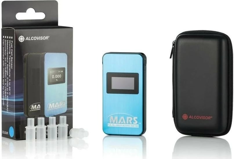 Alkoolmetër Aisko Alcovisor MARS BT, elektro-kimik, blu