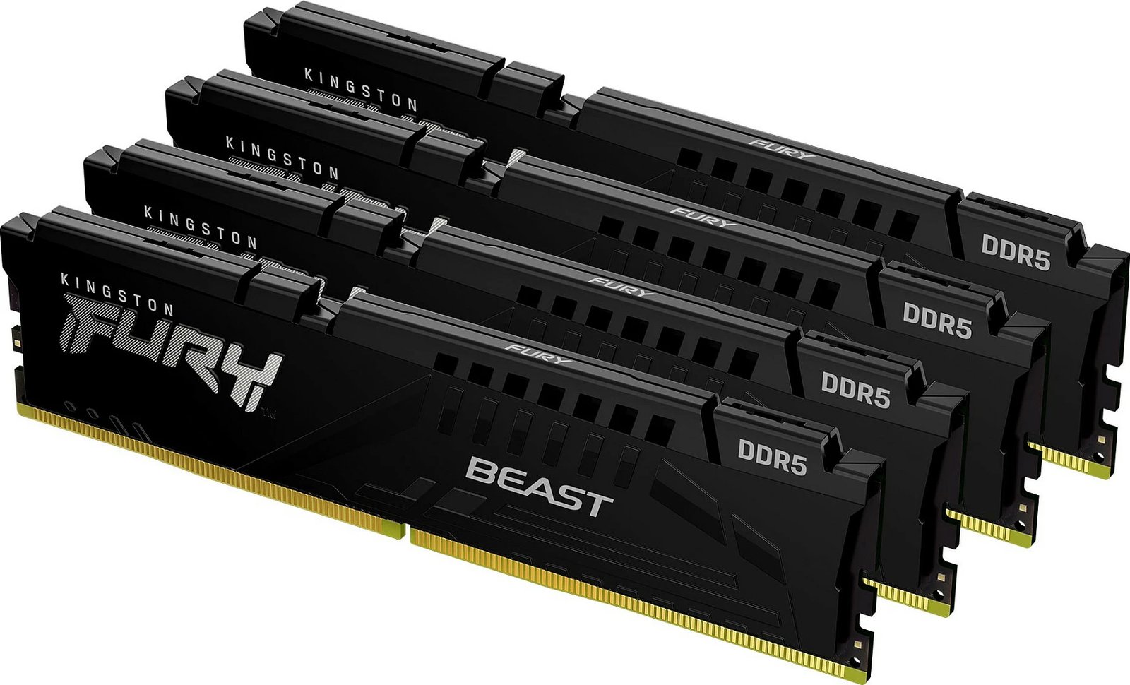 RAM Memorje Kingston FURY Beast 64GB DDR5 6000MT/s CL40 Kit 4x16GB e zezë