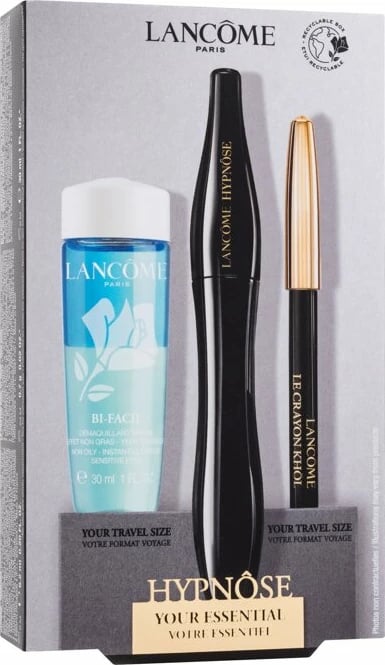Set make-up për femra Lancôme Hypnose/Le Crayon Khol/Bi-Facil, e zezë, 6.2ml+0.7g+30ml