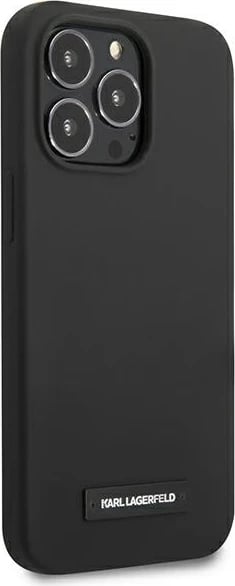 Mbështjellës Karl Lagerfeld KLHCP13XSLMP1K për iPhone 13 Pro Max 6.7", silikon, i zi