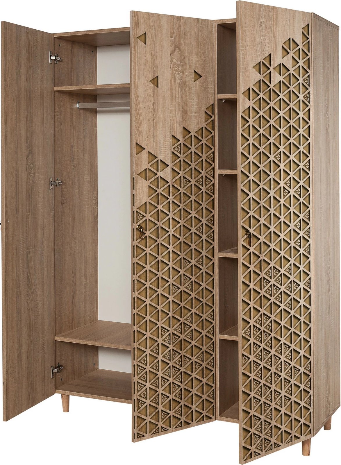 Dollap Hanah Home, Mode-120, ngjyrë lisi Sonoma