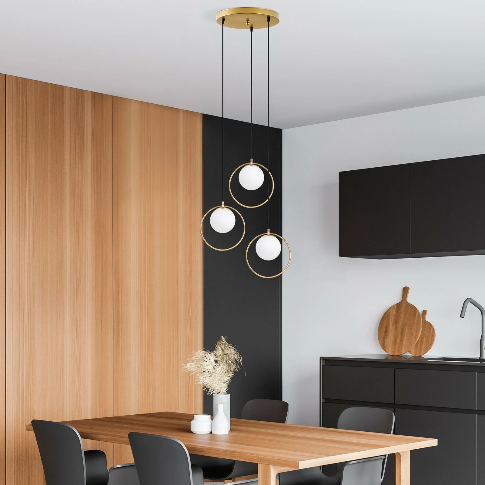 Llambë tavani Opviq Dolunay, ngjyrë ari, 47x47x115 cm