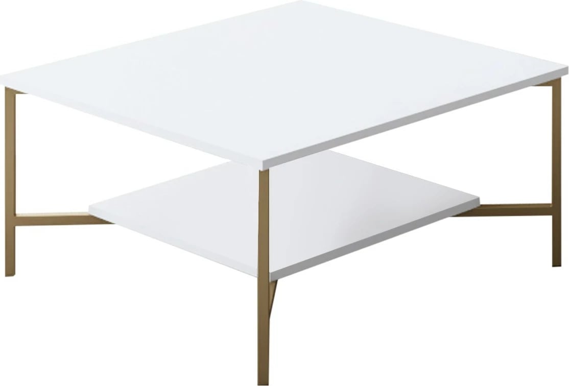 Set mobiljesh për dhomë dite, Gold Line, e bardhë, ari