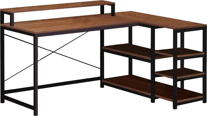 Tebul qoshe për kompjuter, ngjyrë lisi e çelët, 100x60x88cm