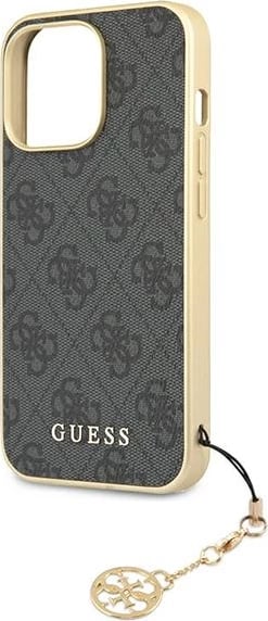 Mbështjellës Guess GUHCP13XGF4GGR për iPhone 13 Pro Max 6.7", 4G Charms, Gri
