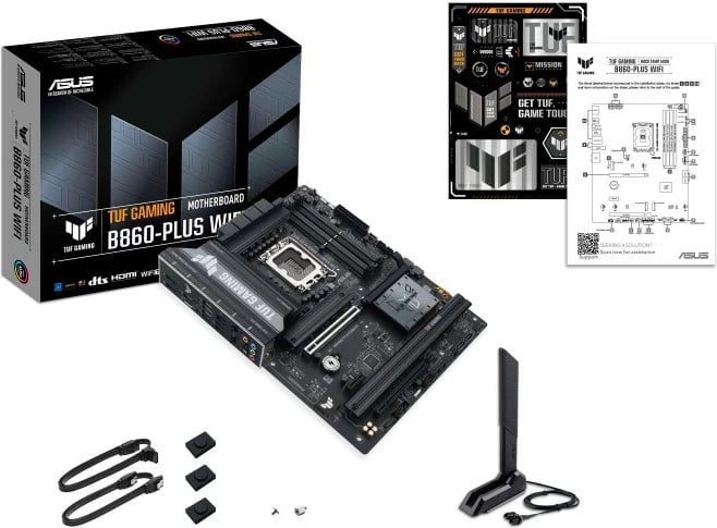 Pllakë amë Asus TUF GAMING B860-PLUS WIFI, LGA1851, DDR5, ATX, me WiFi, e zezë