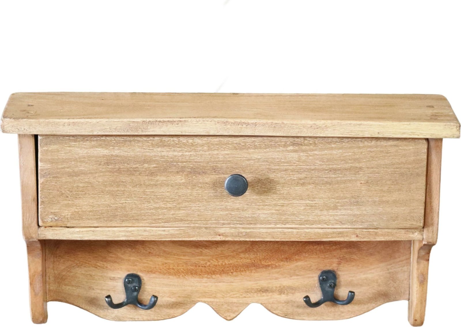 Varëse rrobash Nextdeco e montuar në mur, dru mahogany, H25.5xW46xD12cm