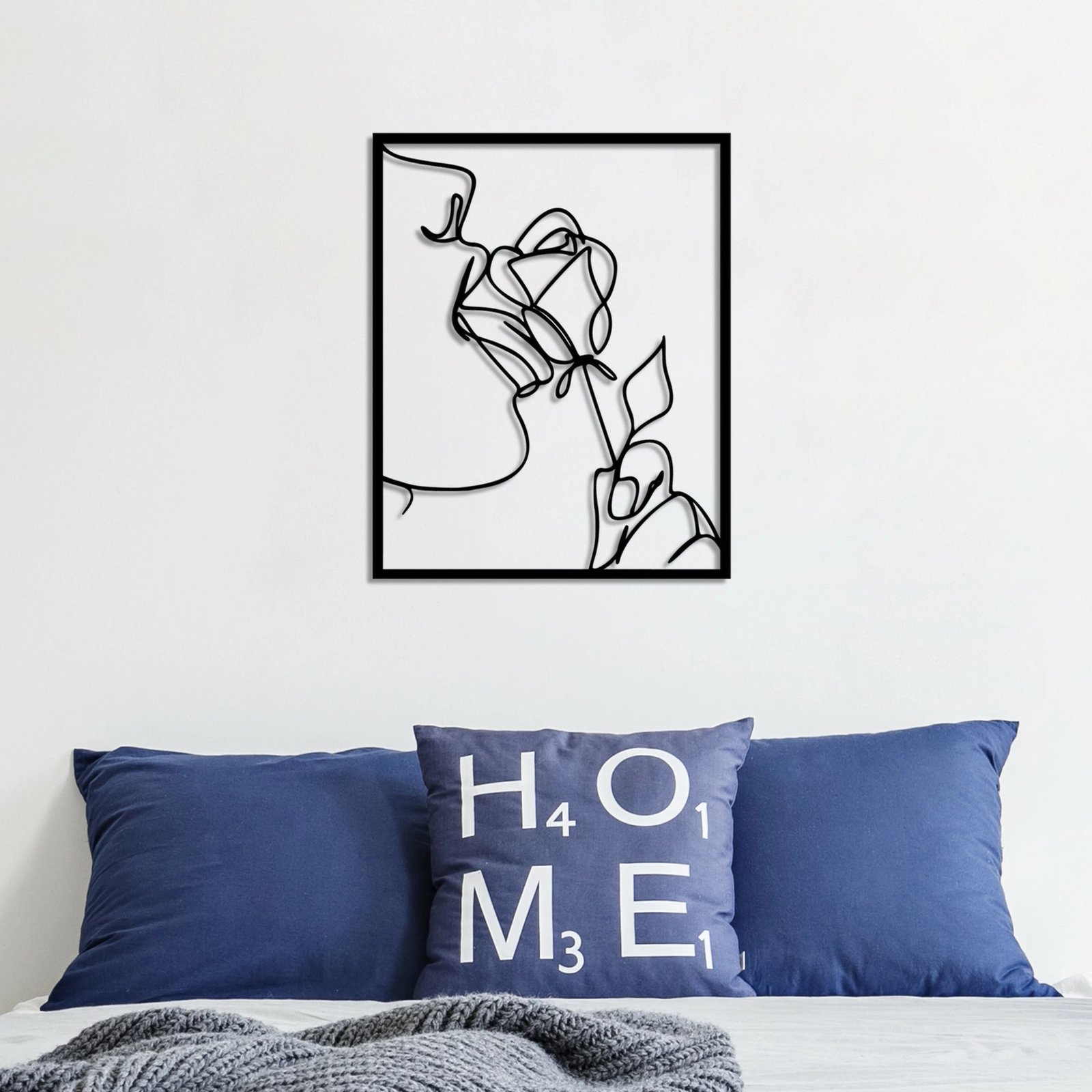 Aksesor dekorativ metalik për mur Wallity, Sweetness, ngjyrë e zezë