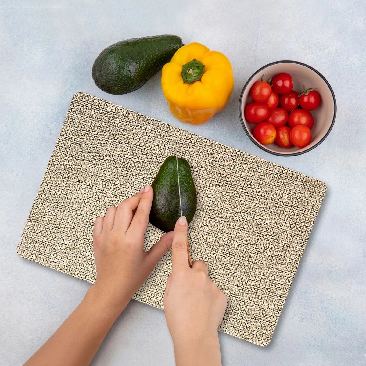 Dërrasë prerëse Hermia, qelq i temperuar, Ckt103 - 3040, shumëngjyrëshe, 30x40cm