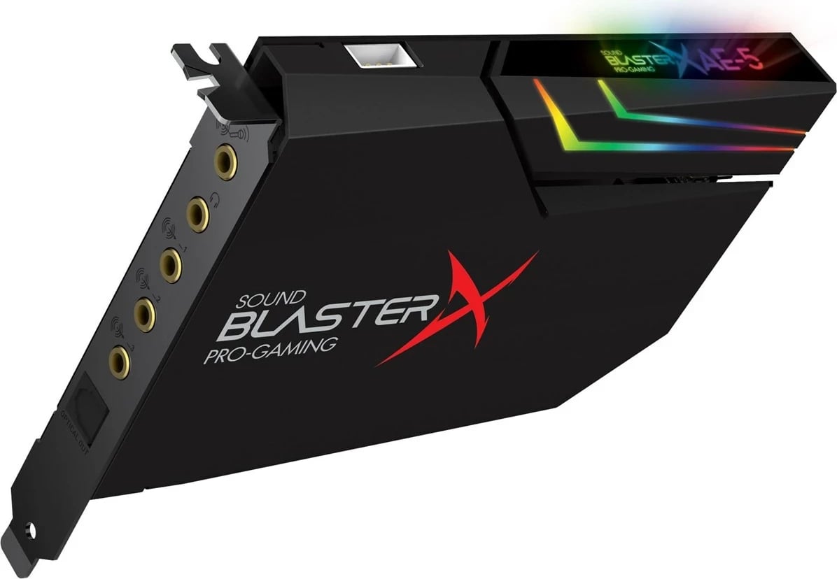 Kartë zëri Creative Sound BlasterX AE-5 Plus, PCI-E, 5.1 kanale, E zezë