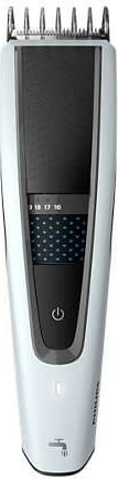 Prerëse flokësh, Philips HC5610/15, 28 pozicione 0.5–28 mm, 75 min pa kabllo, tehe çelik inox vetë-mprehuese, e larshme, me 3 krehësa, zi/bardhë Prerëse flokësh, Philips HC5610/15, 28 pozicione 0.5–28 mm, 75 min pa kabllo, tehe çelik inox vetë-mprehuese, e larshme, me 3 krehësa, zi/bardhë