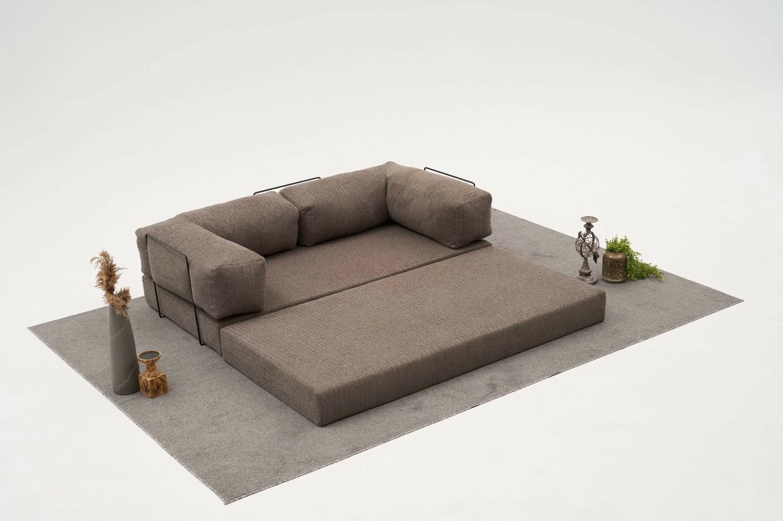 Këndare Comfort, stof 100% chenille, ngjyrë gri, Atelier del Sofa