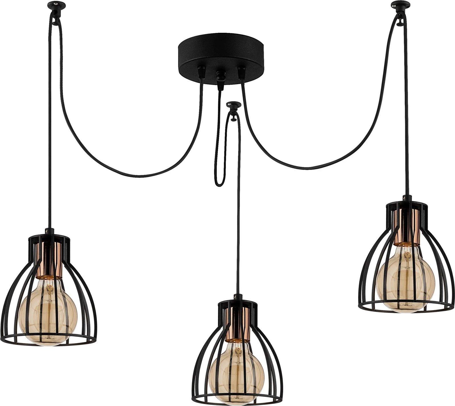 Llambë tavani industriale Opviq, Kemah - N-1232, ngjyrë e zezë