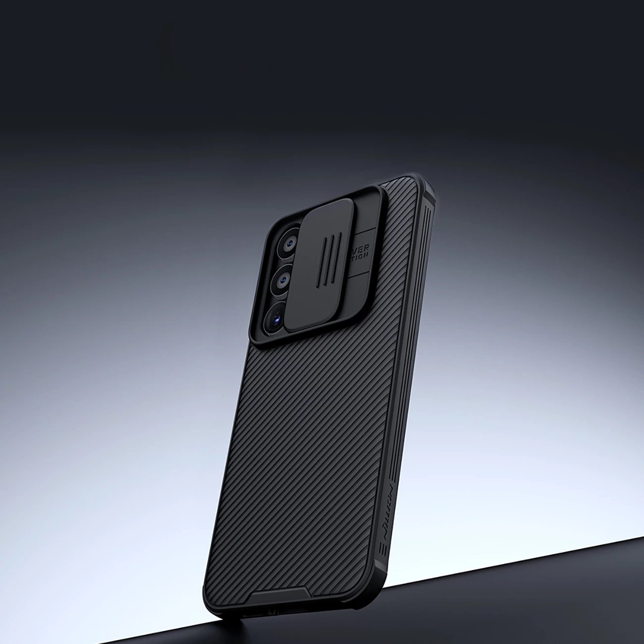 Mbështjellës Nillkin CamShield Pro për Samsung Galaxy A55, me mbulesë kamere, zi