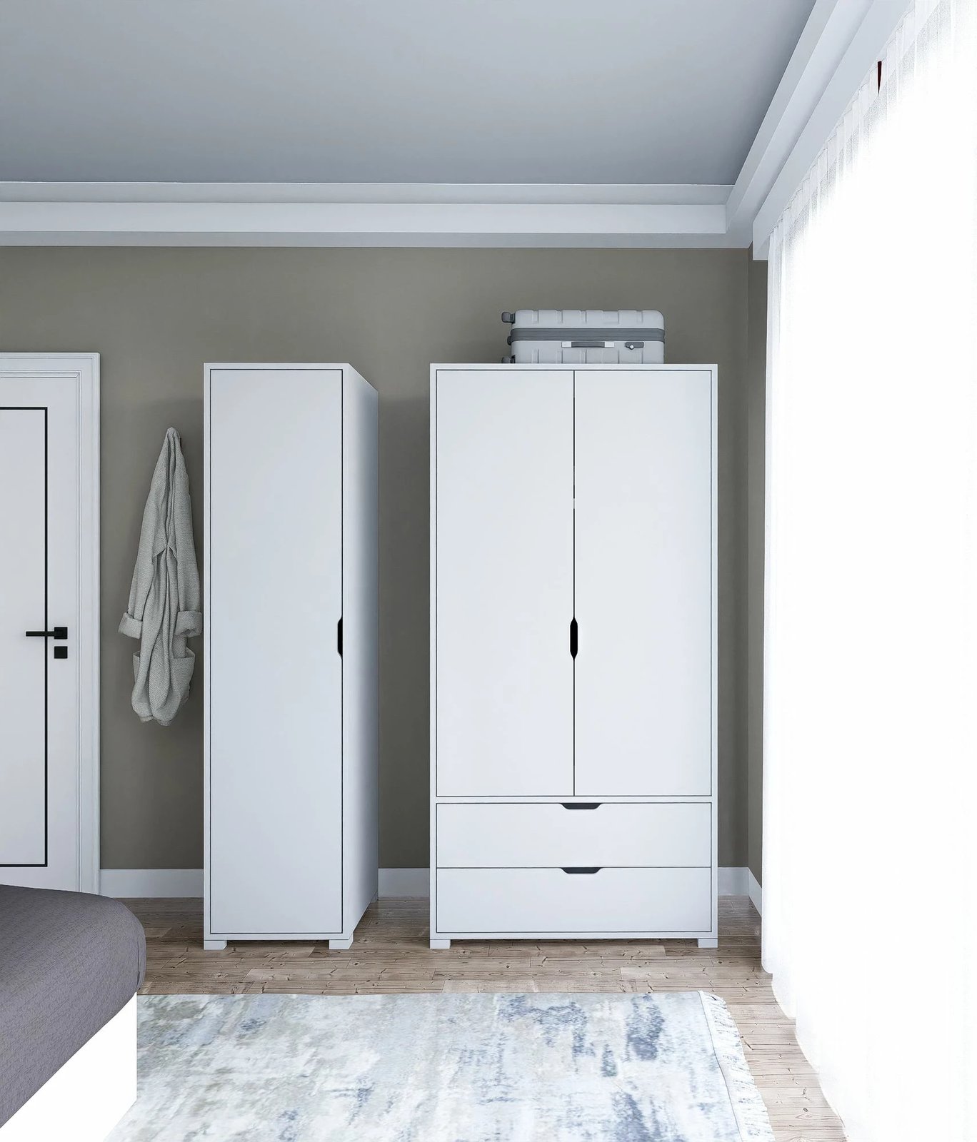 Dollap Skye Decor, i bardhë, Duru 1600-020