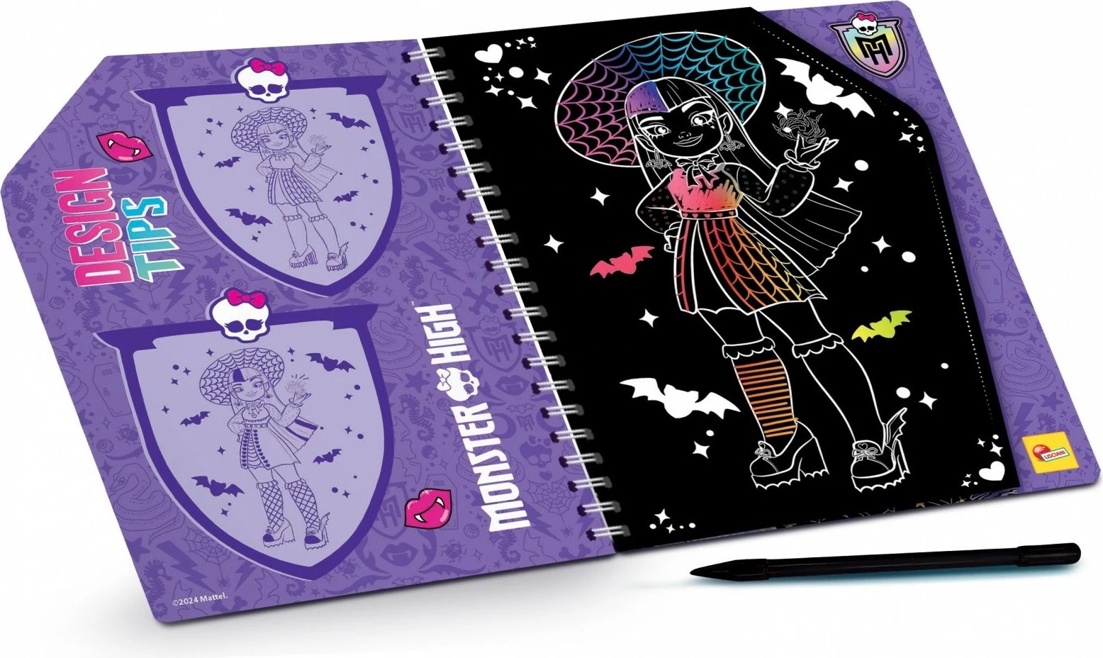 Fletore scratch art Monster High Lisciani, 44 faqe, për vajza