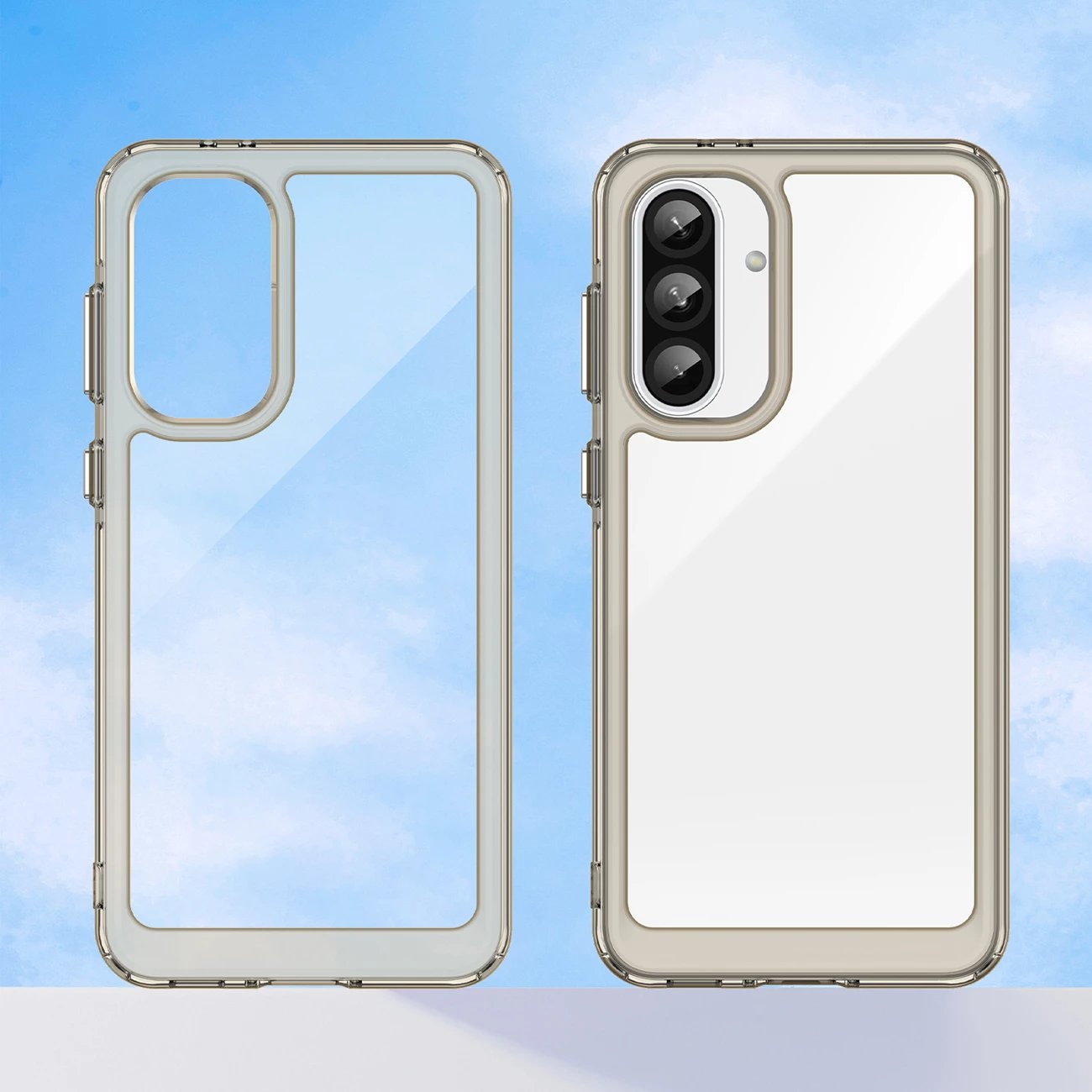 Mbështjellës Hurtel Outer Space Case për Samsung Galaxy A56, gjysmë-transparent, i zi