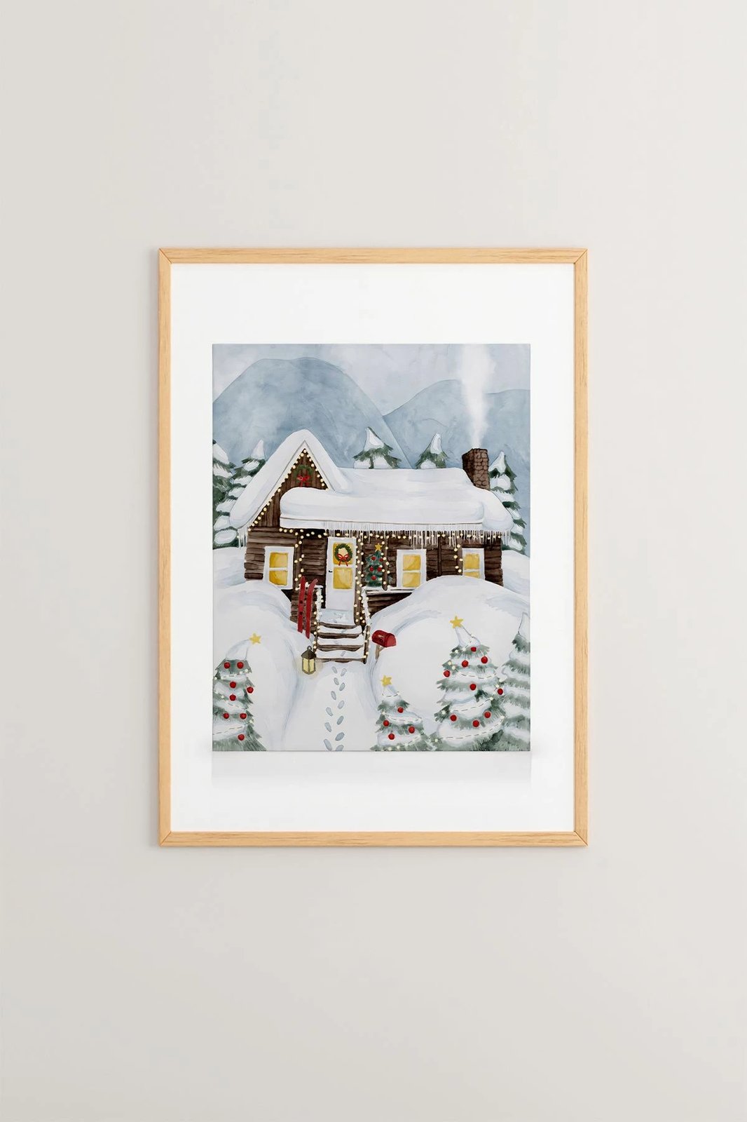 Pikturë dekorative me kornizë, Wallity, shumëngjyrëshe, Nwyearsngmdl106, 33x48cm