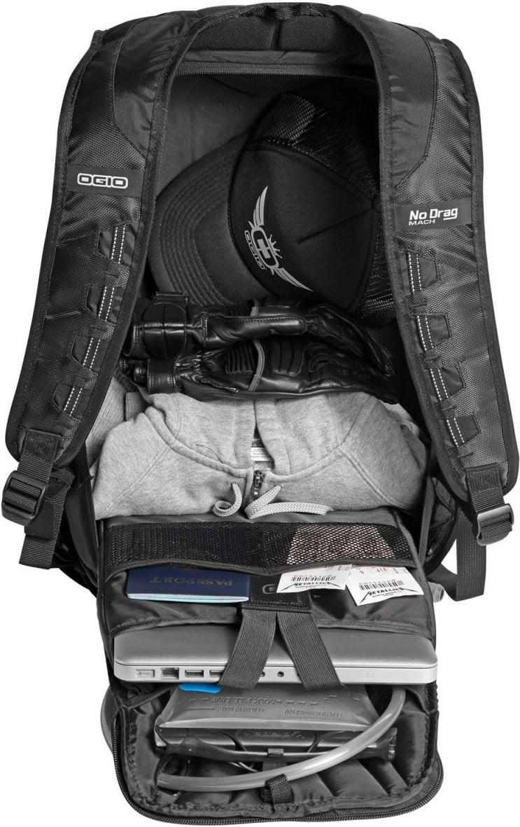 Çantë shpine OGIO NO DRAG MACH 1 STEALTH, për motoçiklistë, 22L, e zezë