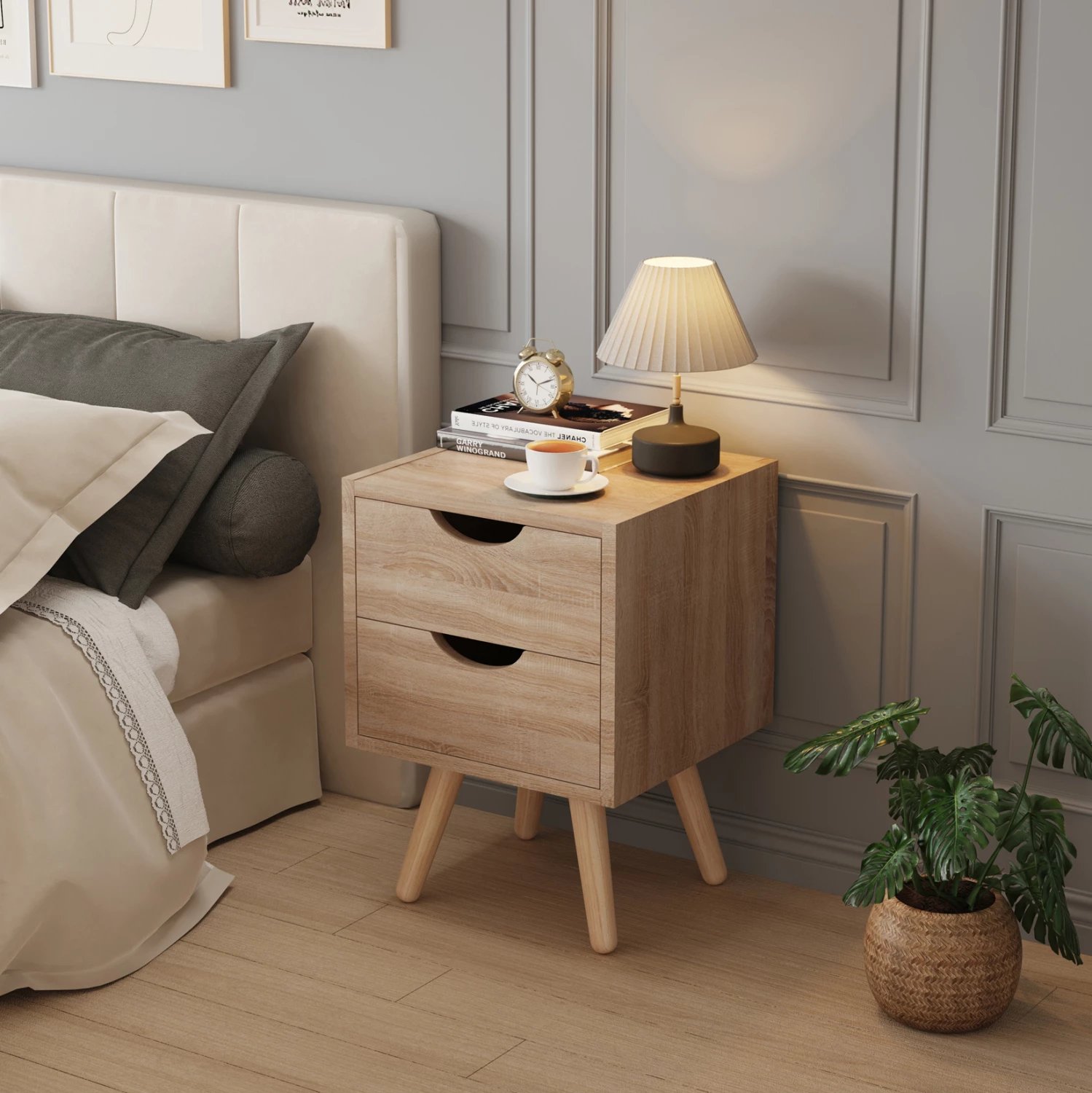 Komodinë anësore DINKL FH2472.01 melaminë-2 sirtarë-sonama 29,7x29,7x45Hcm Komodinë anësore DINKL FH2472.01 melaminë-2 sirtarë-sonama 29,7x29,7x45Hcm