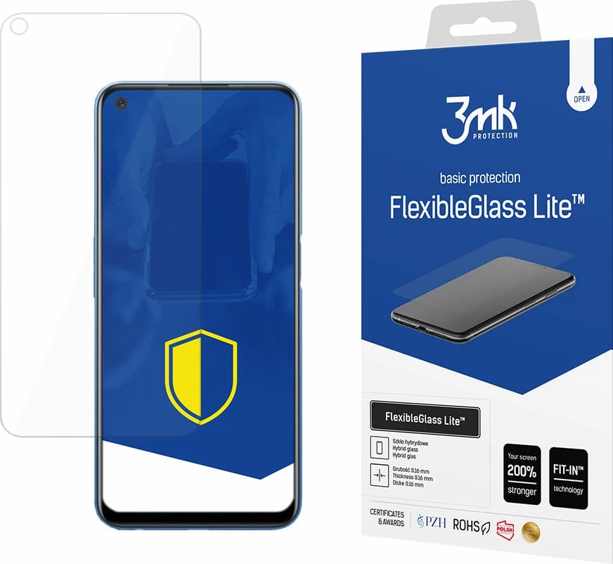 Xham hibrid mbrojtës për ekran, 3mk FlexibleGlass Lite për Realme 7 5G, ultra i hollë