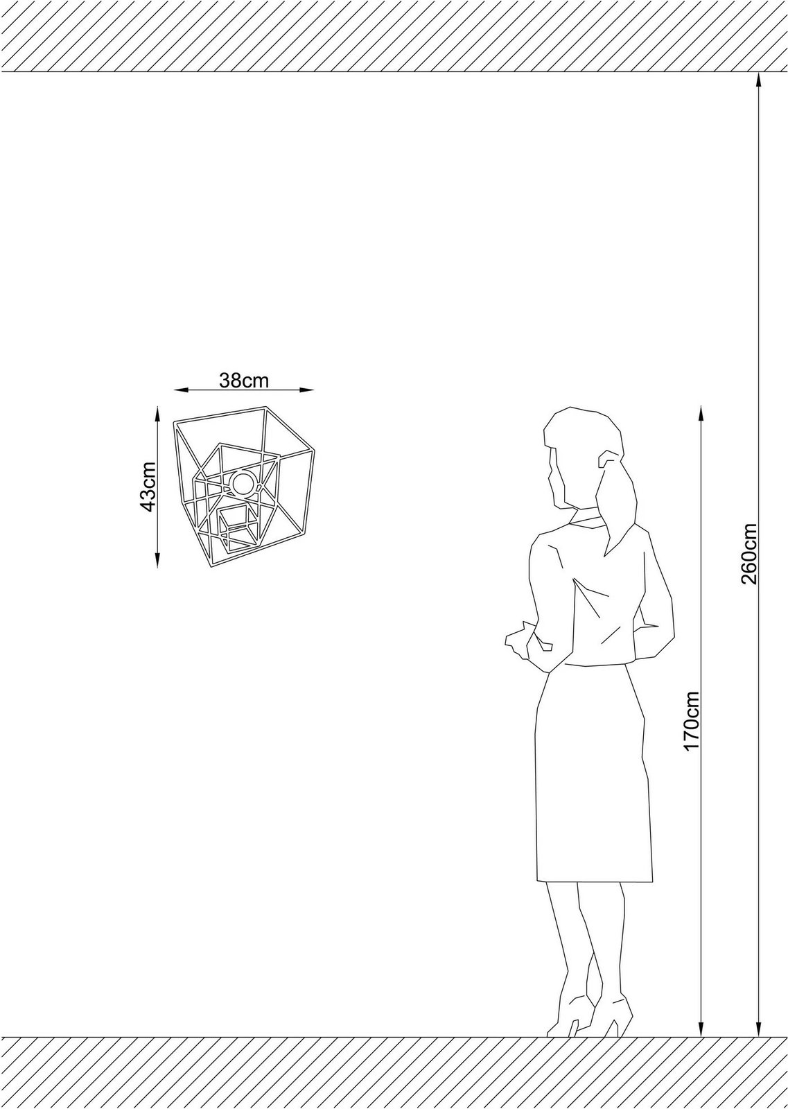 Llambë muri Opviq, W-055, ngjyrë e zezë, dizajn modern Llambë muri Opviq, W-055, ngjyrë e zezë, dizajn modern