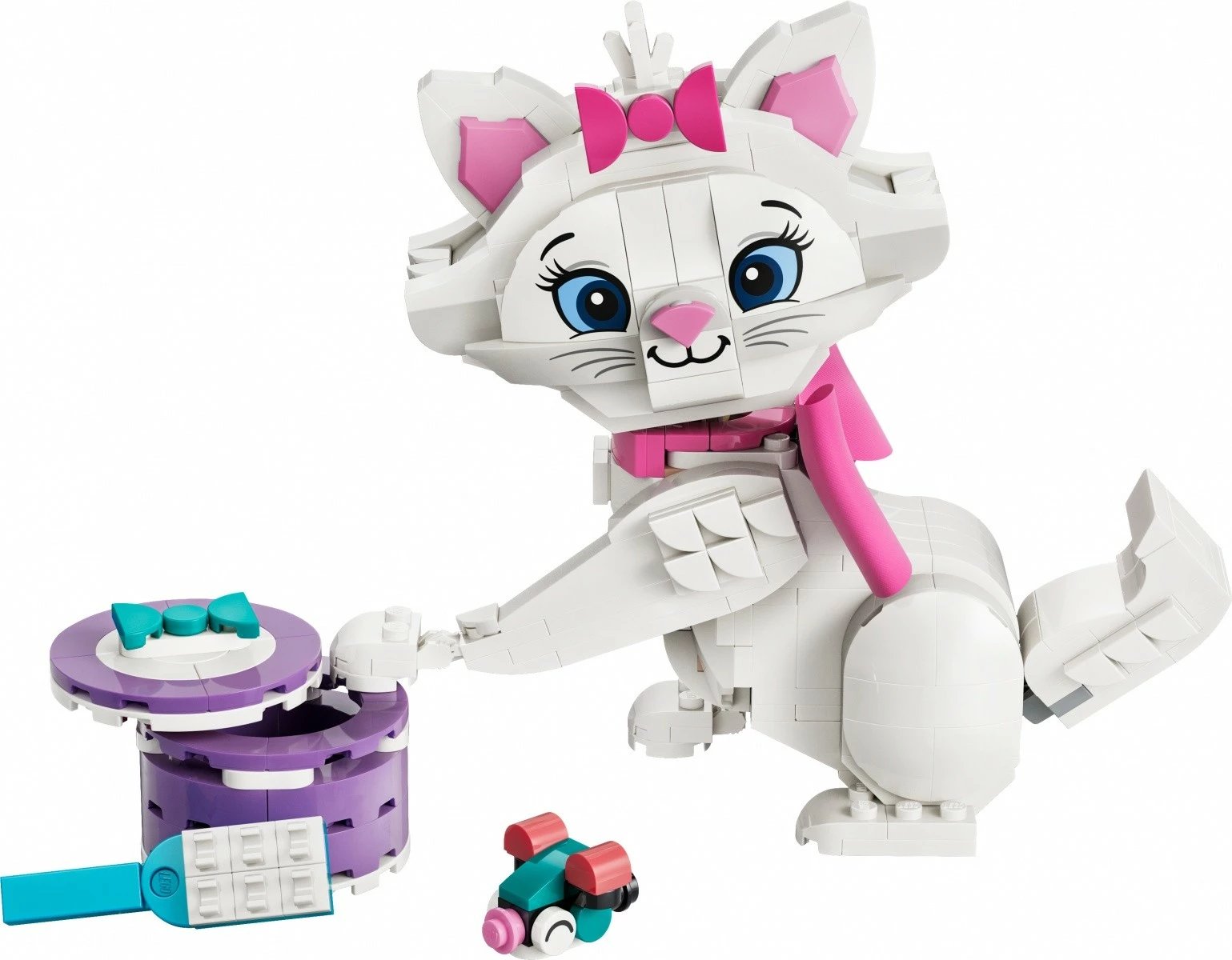 Set konstruktues LEGO Disney 43286 Aristocats Cute Marie, 369 pjesë, 7+, bardhë/rozë