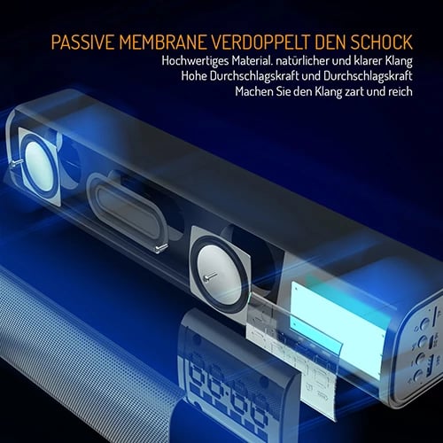 Altoparlant me orë zgjimi, Adler AD 1191, Bluetooth 5.0, stereo 2x5W, SD/USB/AUX, bateri 1200 mAh, i zi Altoparlant me orë zgjimi, Adler AD 1191, Bluetooth 5.0, stereo 2x5W, SD/USB/AUX, bateri 1200 mAh, i zi
