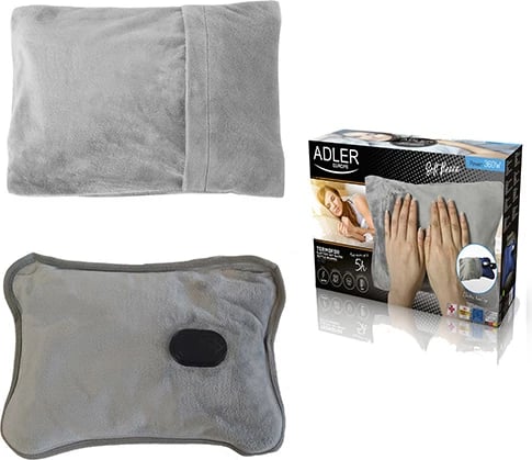 Shishe uji e ngrohtë elektrike, Adler AD 7427, 360W, 30x22x6.5 cm, ngrohje 15 min, mban ngrohtë deri 5h, gri Shishe uji e ngrohtë elektrike, Adler AD 7427, 360W, 30x22x6.5 cm, ngrohje 15 min, mban ngrohtë deri 5h, gri