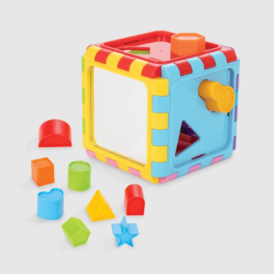 Lodër me pasqyre për fëmijë Pilsan Shape Sorting Cube with Mirror