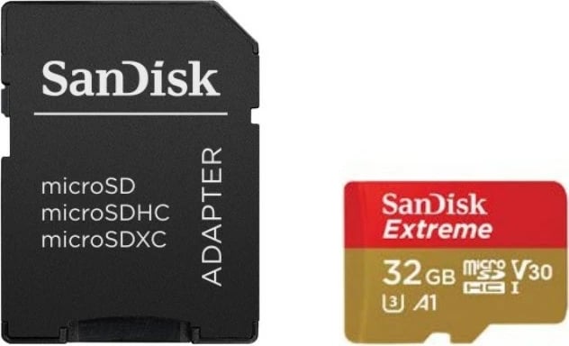 Kartelë memorie Sandisk Extreme 32GB microSD me adapter