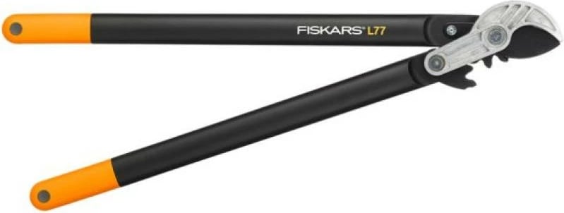 Gërshërë krasitëse me ingranazh anvil, Fiskars PowerGear II L77 1000583, prerje deri 50 mm, gjatësi 70 cm, e zezë/portokalli