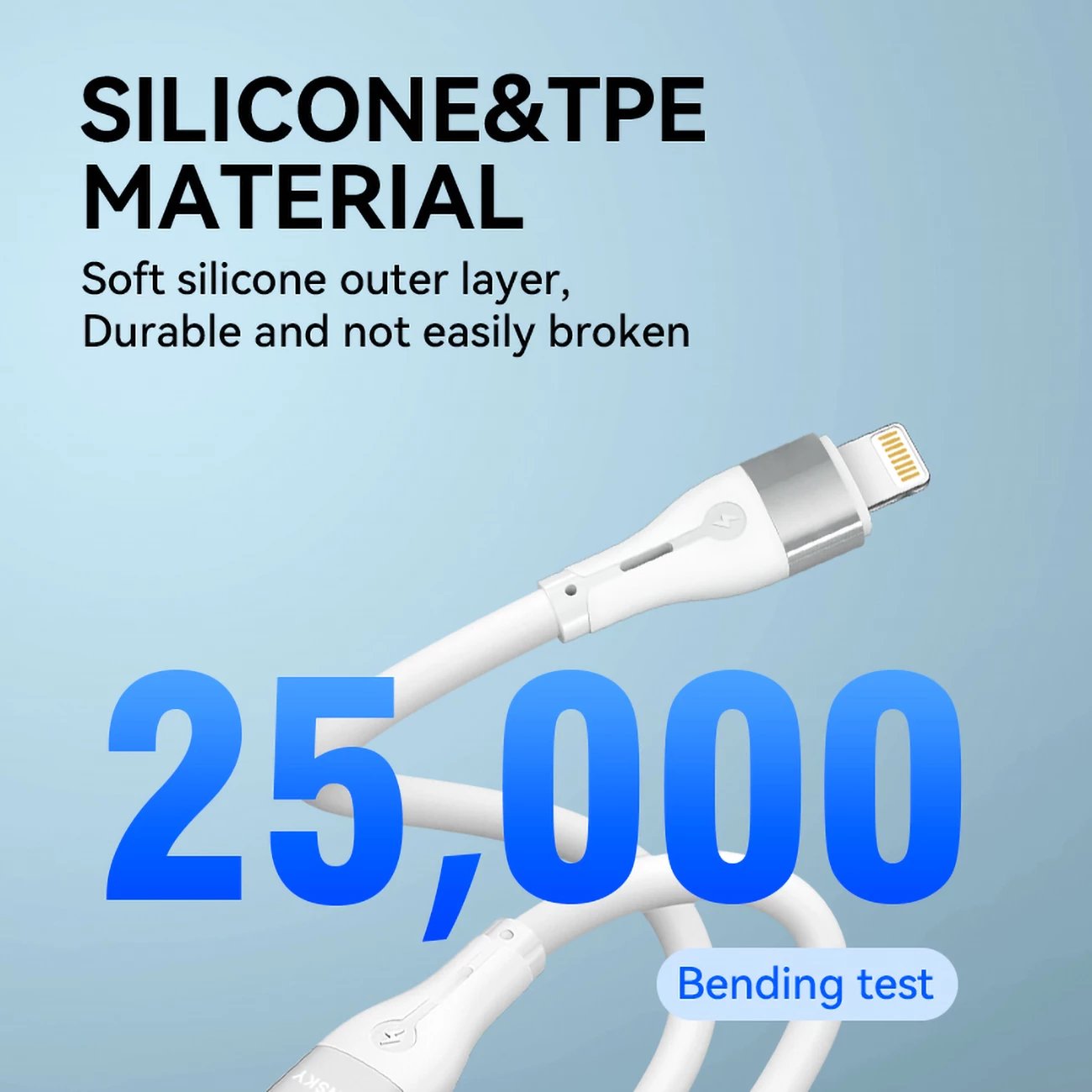 Kabllo Wozinsky WSTCL2, Lightning/USB-C, 2m, 27W, e bardhë