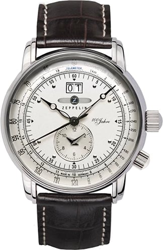 Orë dore për meshkuj Zeppelin 7640-1, e bardhë