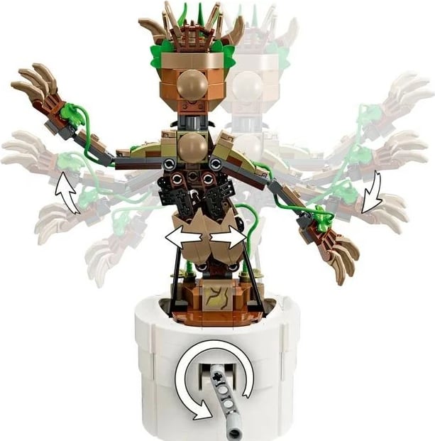 Set LEGO Marvel Dancing Groot 76297, 459 pjesë, për fëmijë 10+, plastikë