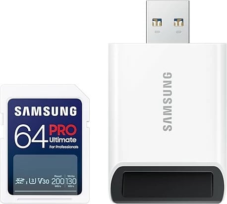 Kartelë memorie Samsung PRO Ultimate 64GB SDXC UHS-I, 200MB/s, e bardhë
