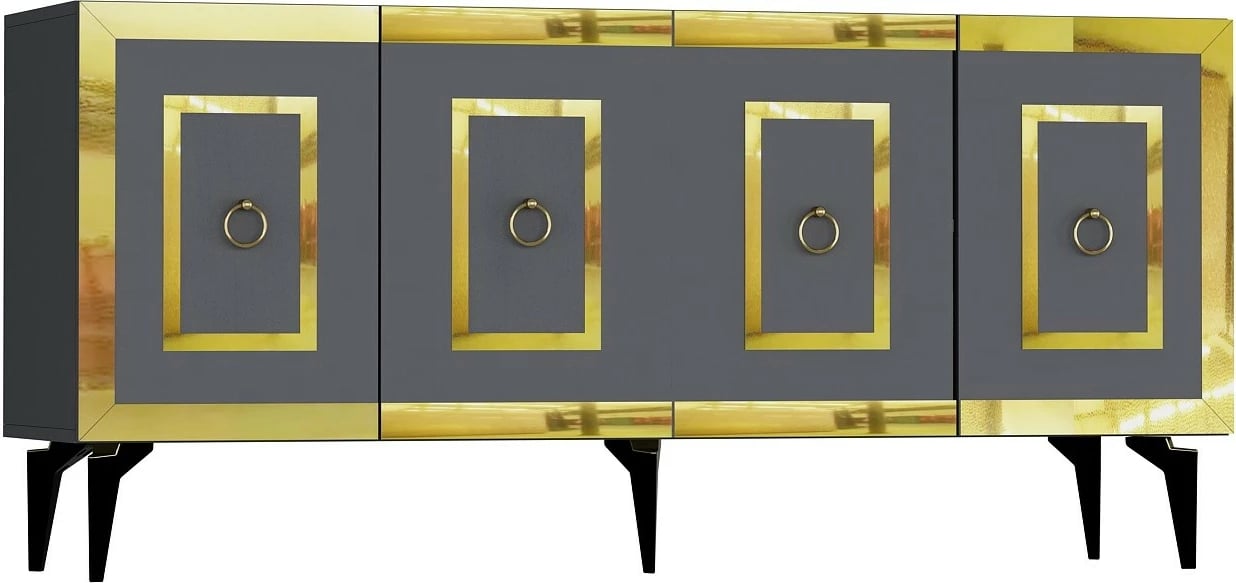 Konsolë Hanah Home, Karya, anthracite, gold